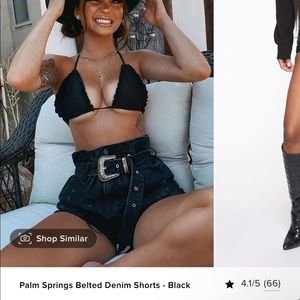 Black belted shorts. Size Large. Worn once!